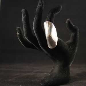 Silver 925 stamped finger ring sz 7